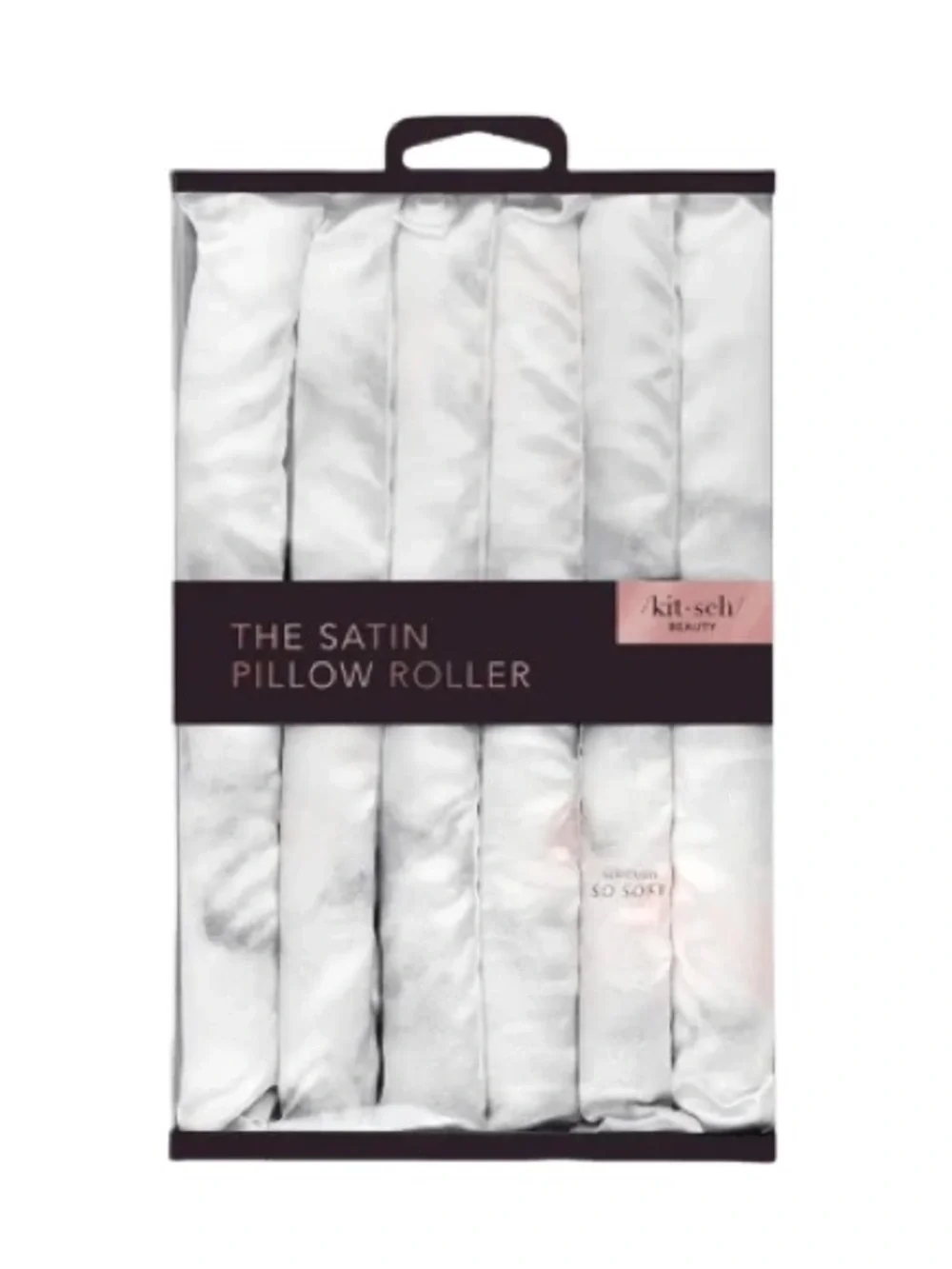 Kitsch Satin Pillow Rollers - White Marble Print